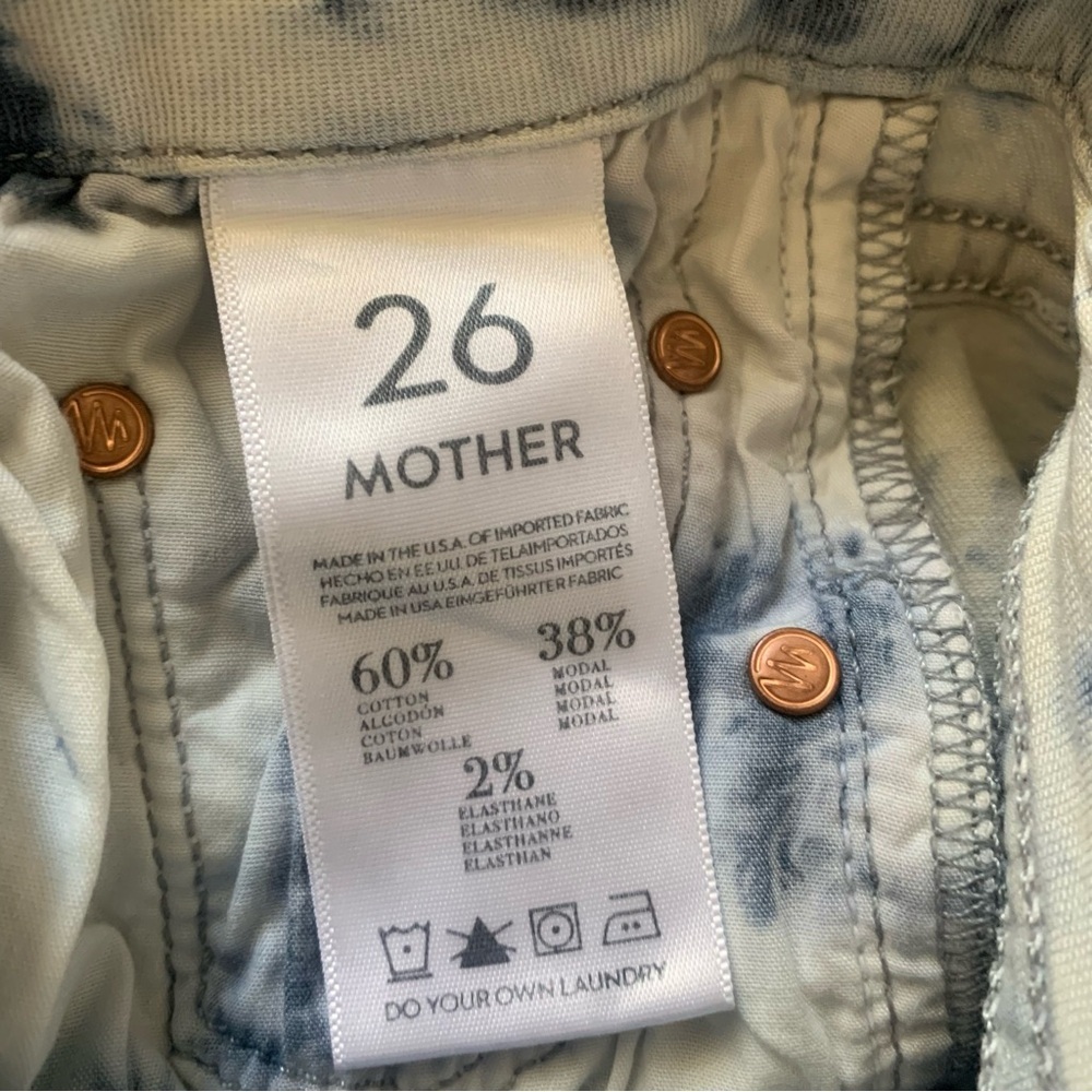 MOTHER The Looker tie-dye Skinny Jean in Ice Breaker Size 26 Luxury Boho Spring - Picture 6 of 9